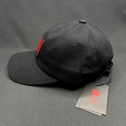 BilleBeino Strapback Hat Black Red Flag Logo Finland Streetwear NWT