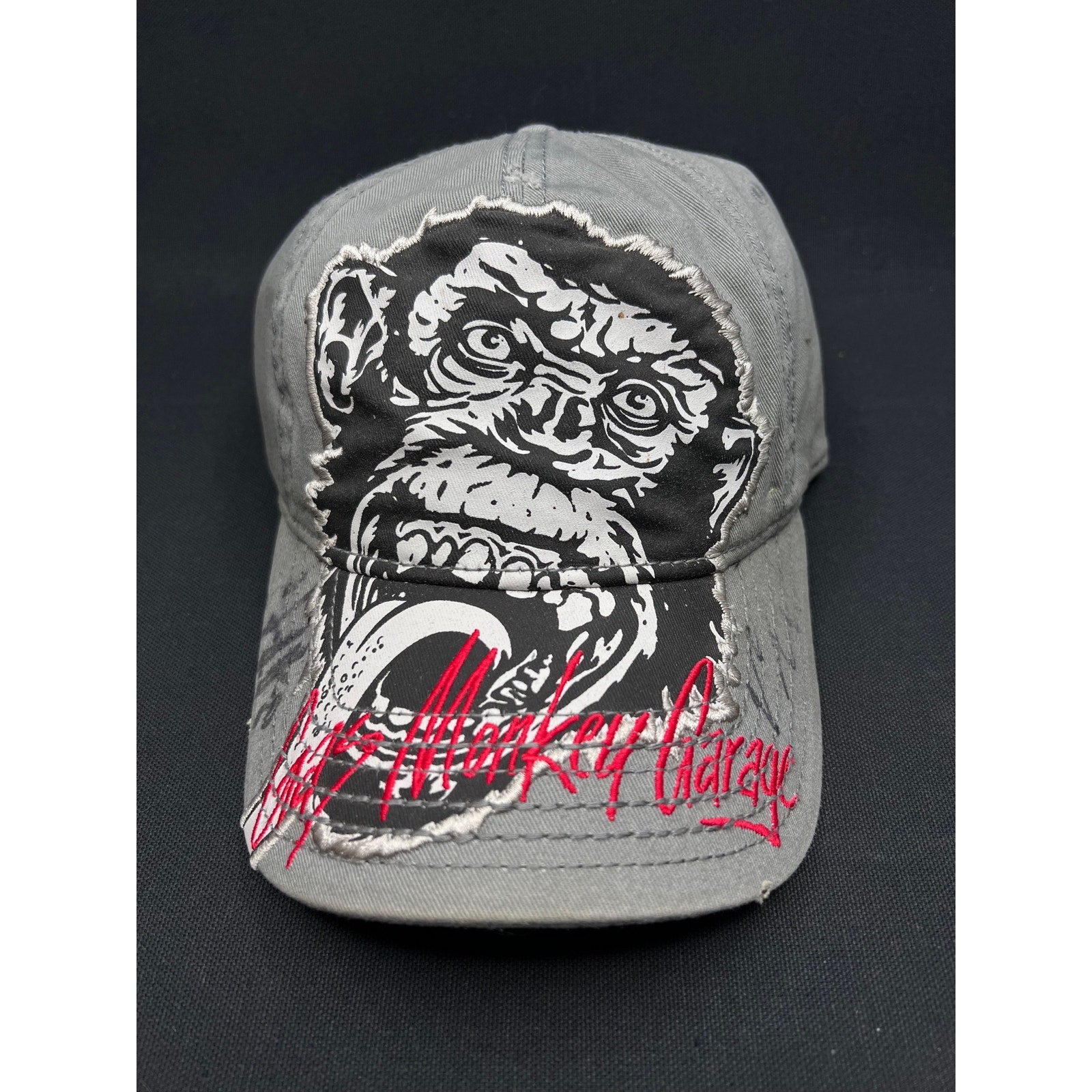 Gas Monkey Garage Full Front Monkey Print Zephyr Snapback Signed Y2K Era