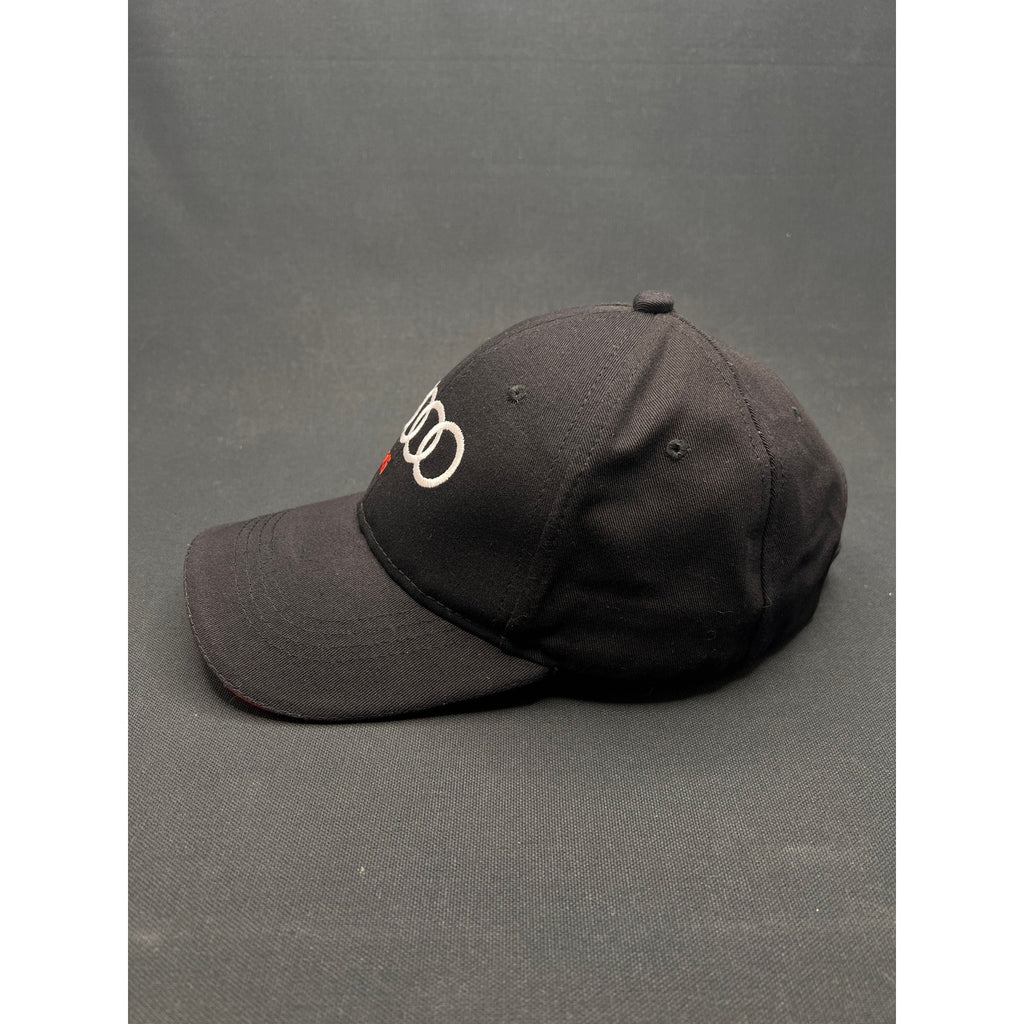 Audi Automotive Rings Logo Hat Black Twill Strapback Metal Clasp OEM Promo