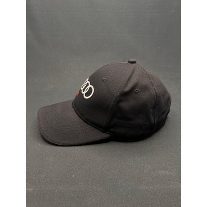 Audi Automotive Rings Logo Hat Black Twill Strapback Metal Clasp OEM Promo