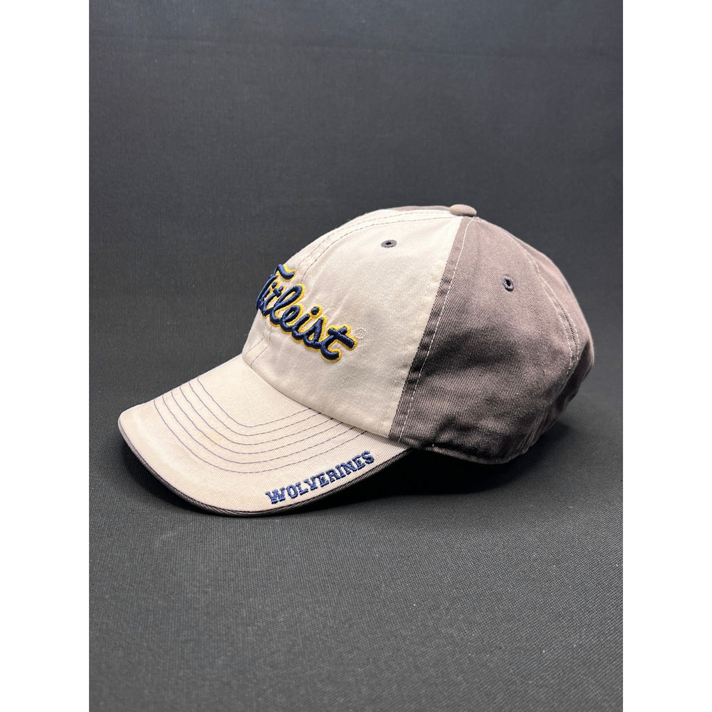 Vintage Titleist Michigan Wolverines Script Hat Two-Tone Strapback