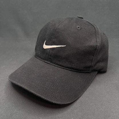 Vintage Nike Swoosh Snapback Hat 90s Black Cap Magaña Script