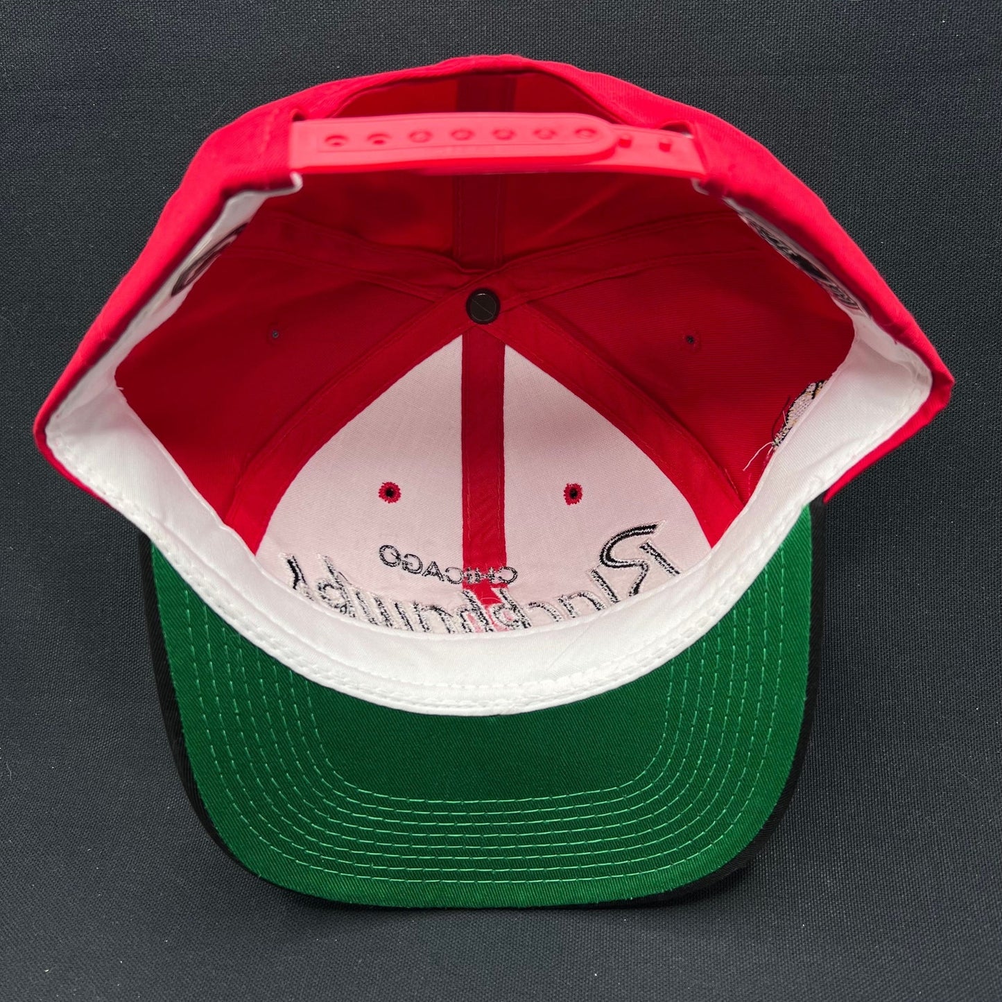 Vintage 90s Chicago Blackhawks Sports Specialties Script Snapback Hat