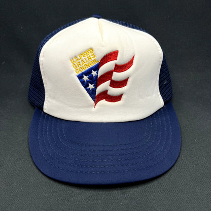 Vintage U.S. Feed Grains Council Mesh Snapback Trucker Hat USA