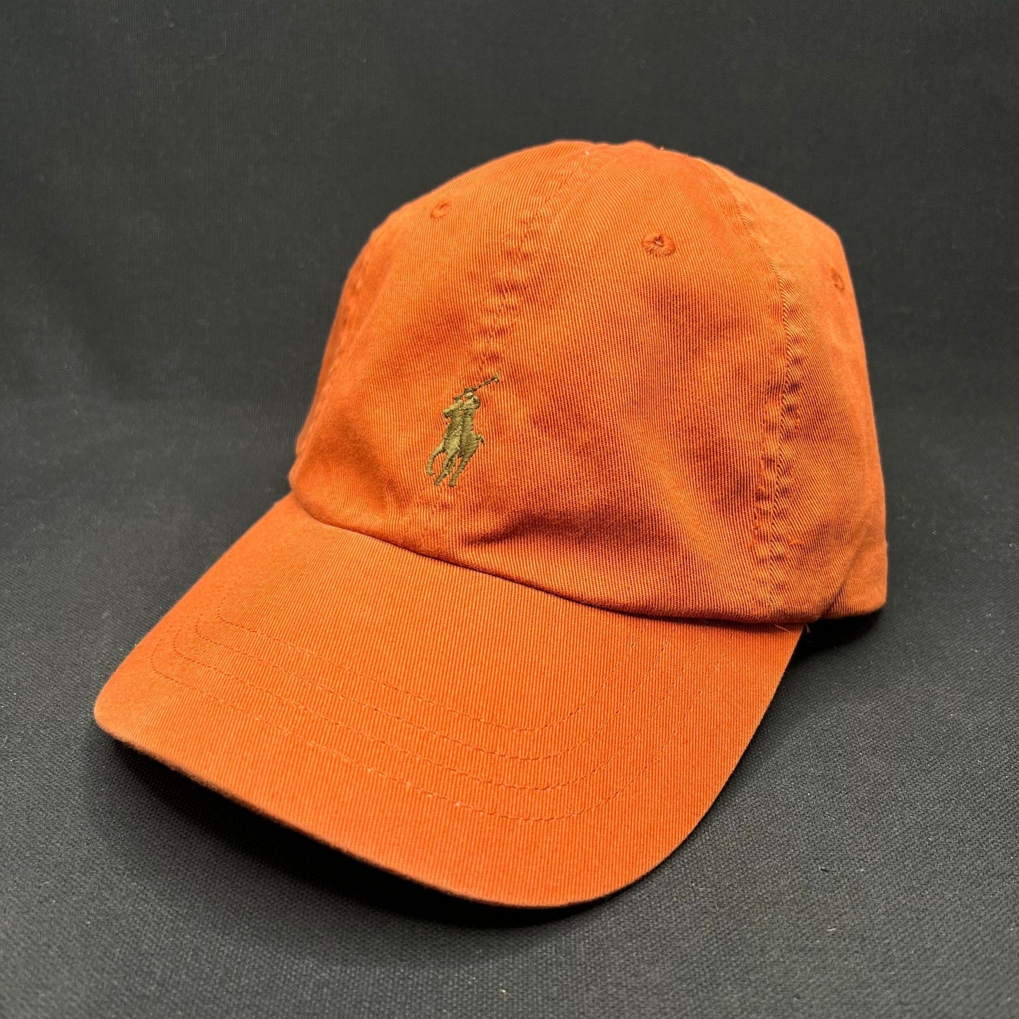 Polo Ralph Lauren Orange Strapback Hat Pony Logo Cap