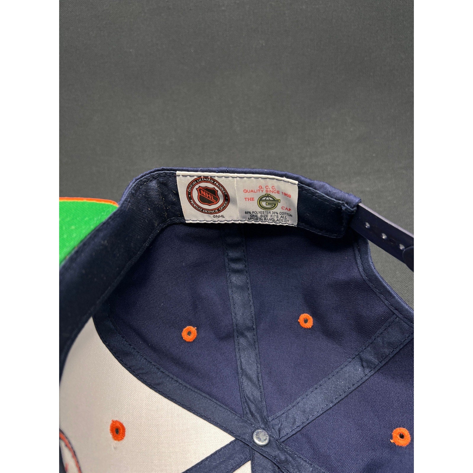 Vintage 1990s New York Islanders Snapback Hat Navy/Orange – The G Cap NHL