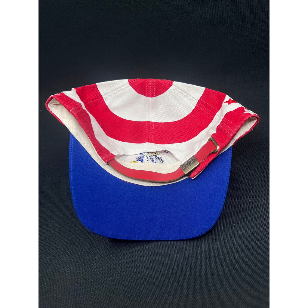 Vintage Bootleg USA Olympics Patriotic Eagle Hat Nissin Cap Red White Blue Stars