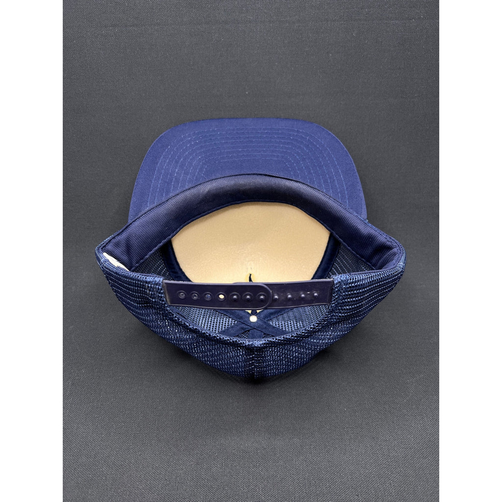 Vintage 1980s Navy Blue Trucker Hat "I Can Do Anything With Nothing" Made in USA