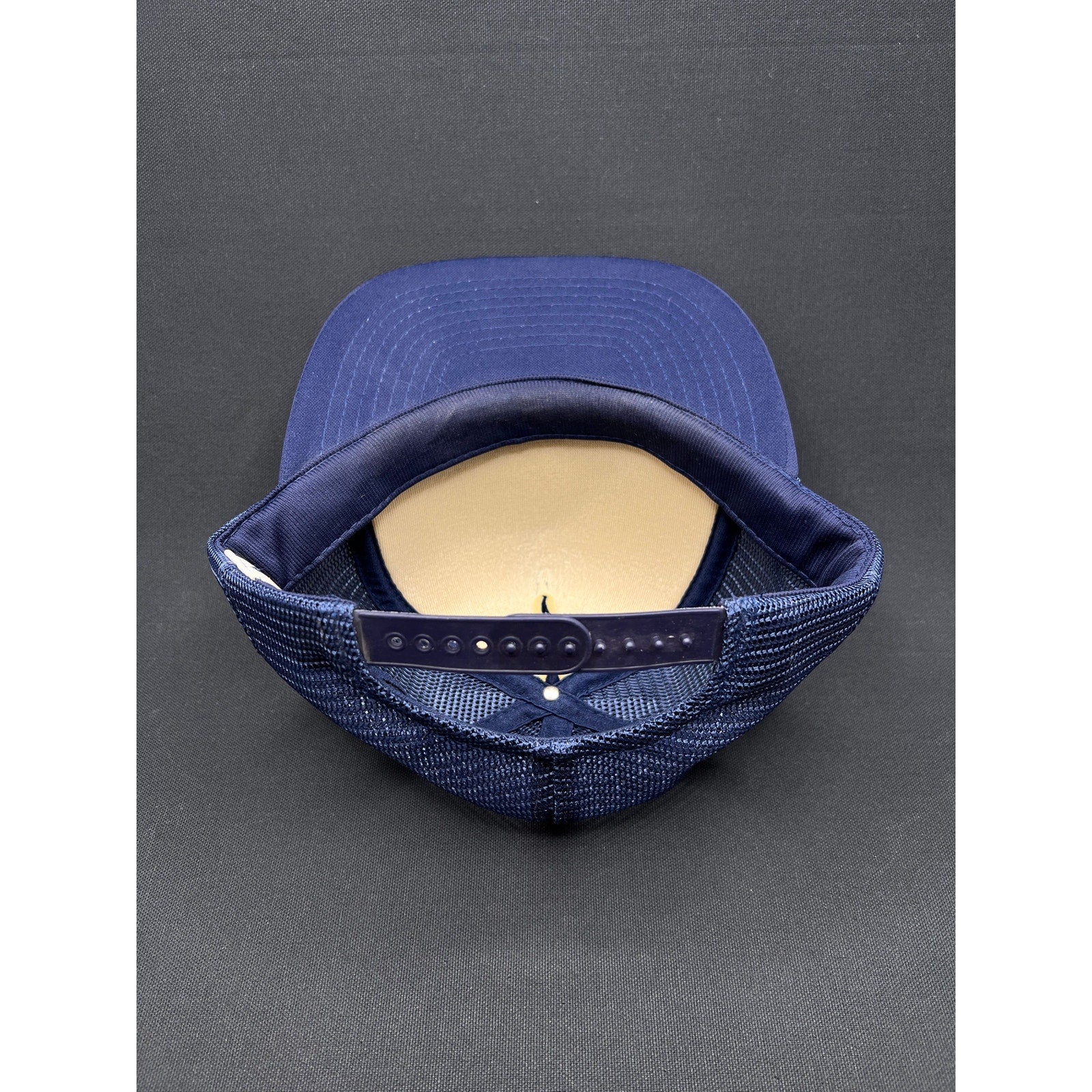 Vintage 1980s Navy Blue Trucker Hat "I Can Do Anything With Nothing" Made in USA