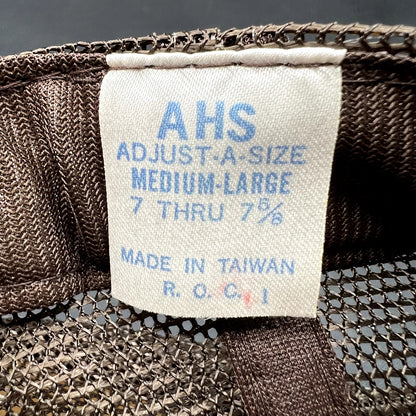 Vintage Party Patrol Trucker Hat Snapback Brown Mesh AHS Taiwan
