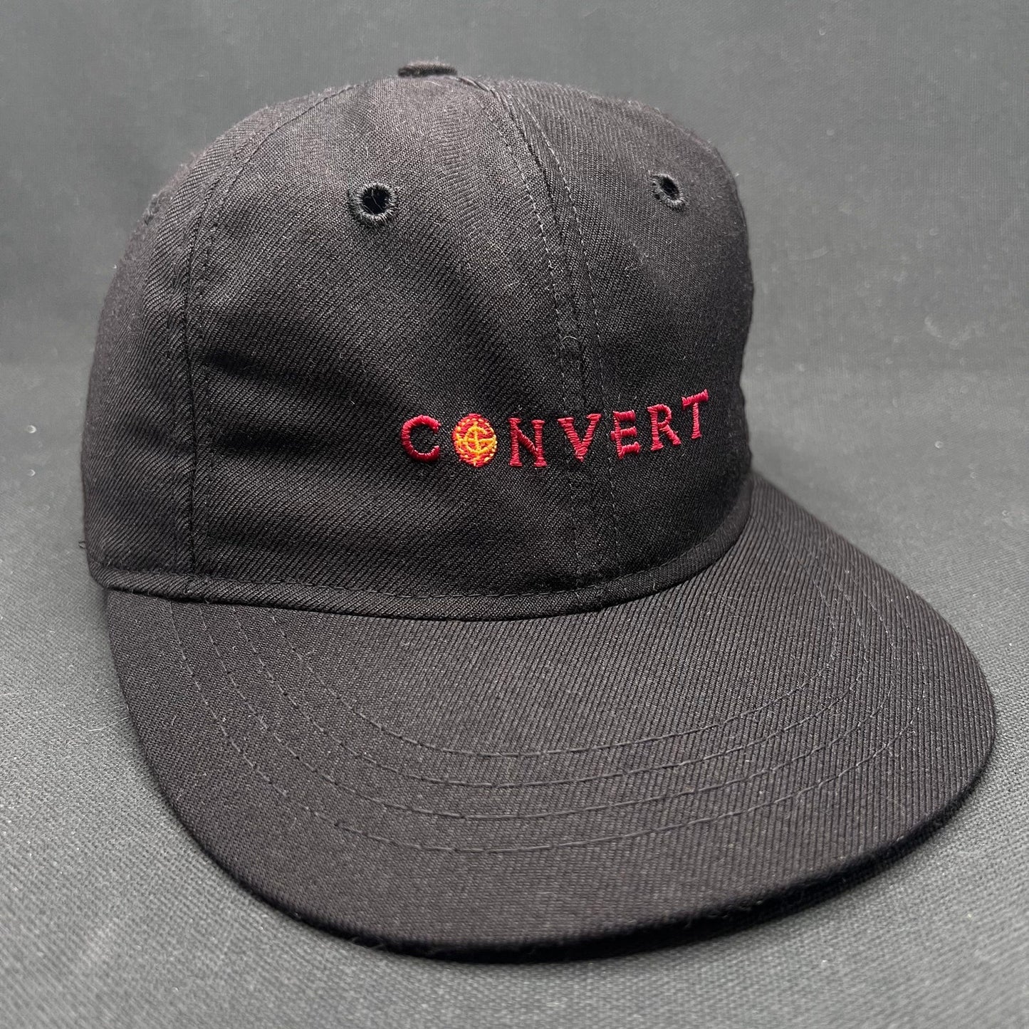 Vintage Columbia Convert Snapback Hat Black Spellout Cap