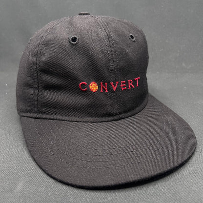 Vintage Columbia Convert Snapback Hat Black Spellout Cap