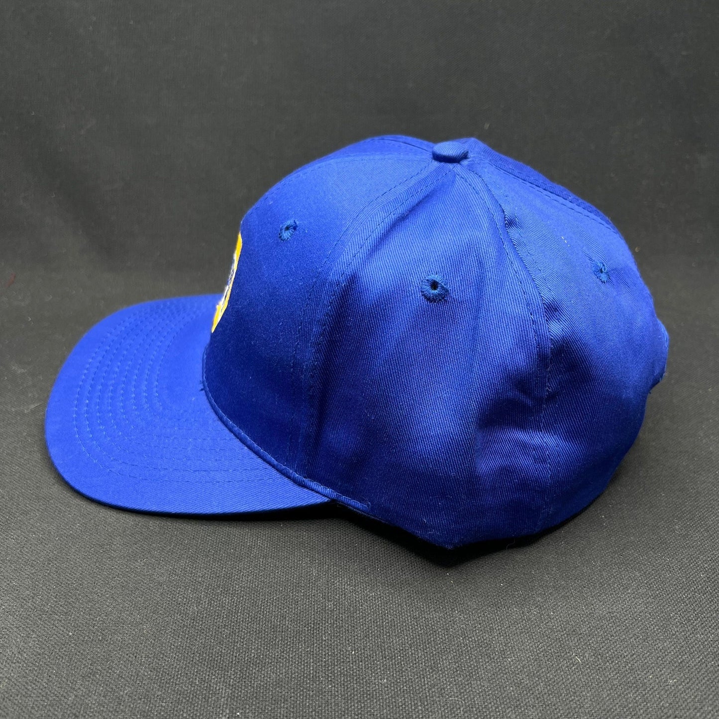 Vintage NAPA Racing Snapback Hat Blue Yellow Logo Auto Parts Cap