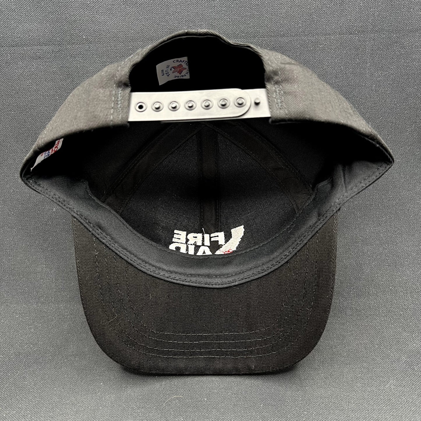 Vintage Fire Aid Los Angeles Snapback Hat USA Made Black