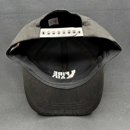 Vintage Fire Aid Los Angeles Snapback Hat USA Made Black