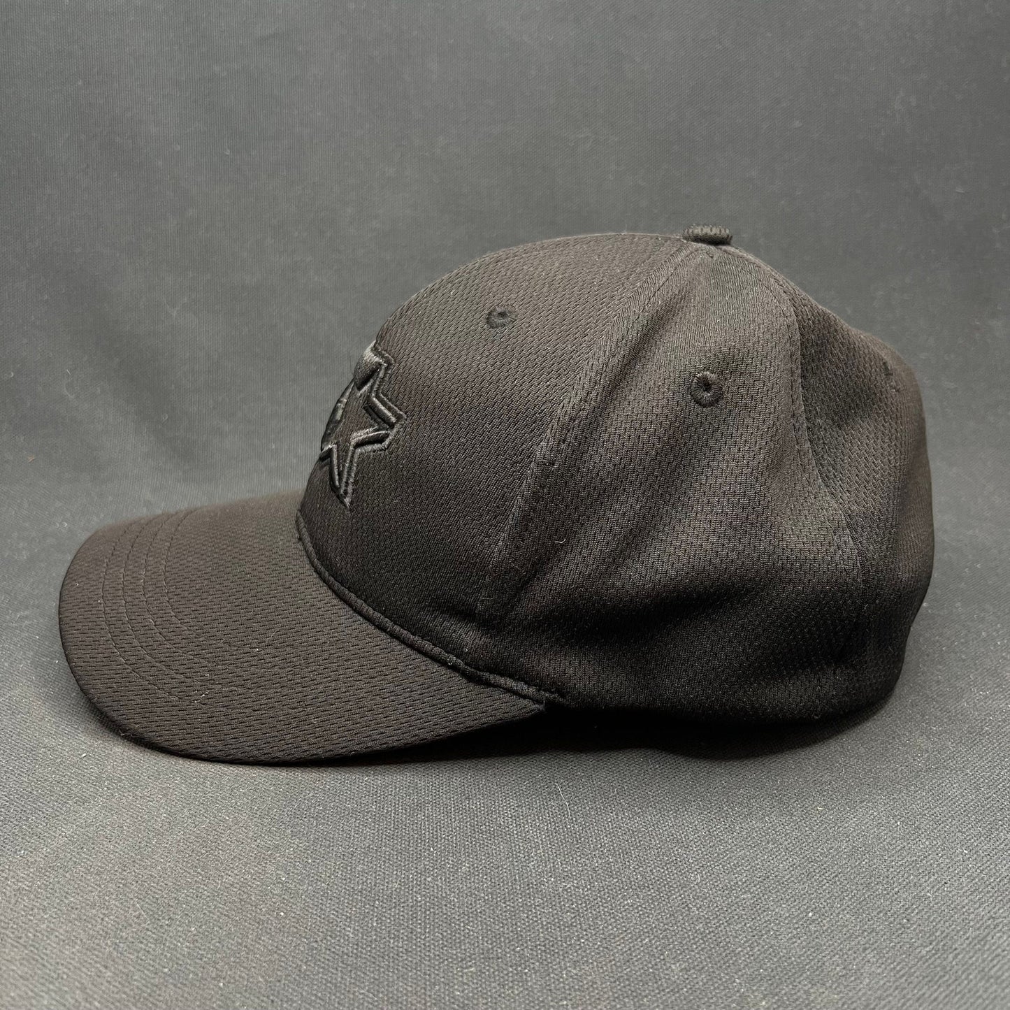 Starter Brand Tonal Black Logo Fitted Hat Minimal Streetwear