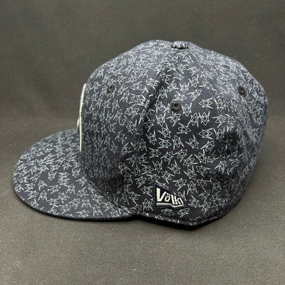 Volkl Ski Hat Fitted 7 5/8 Black Pattern Snapback Cap Atomic Style