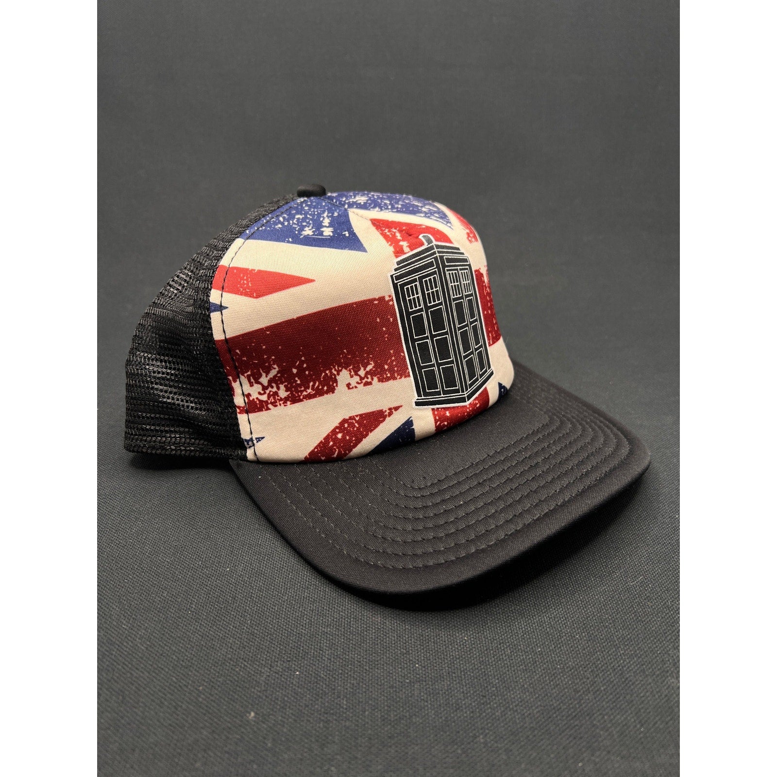 Doctor Who TARDIS Union Jack Trucker Hat – BBC Licensed Mesh Snapback (2010s)