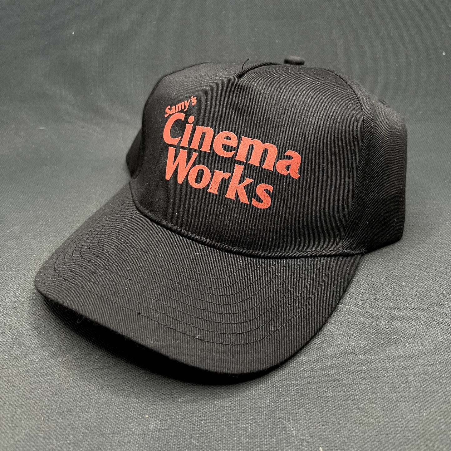 Retro Samy’s Cinema Works Nissin Strapback Hat Black Red Film Production Camera Crew