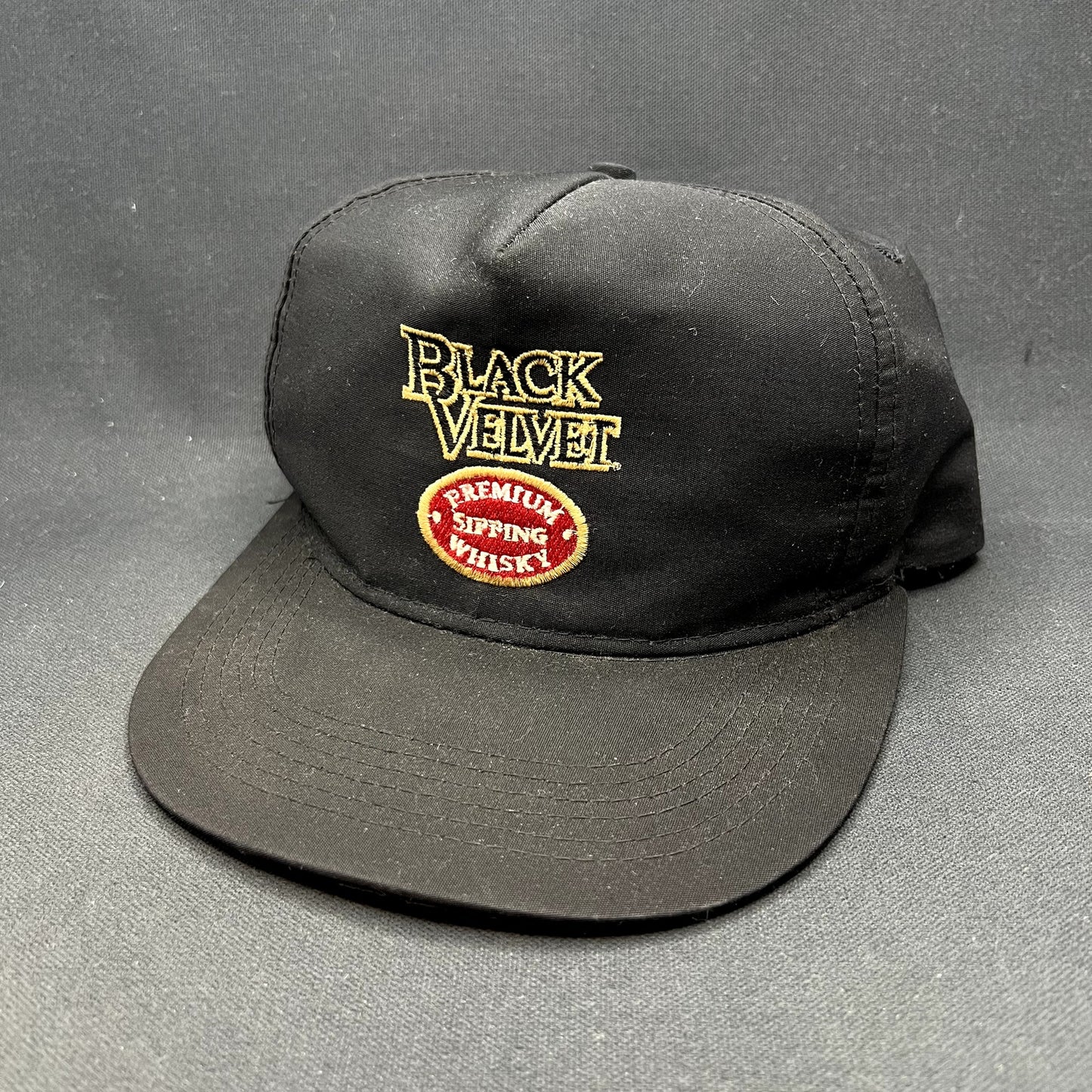 Vintage Black Velvet Premium Blended Canadian Whisky Snapback Hat Universal