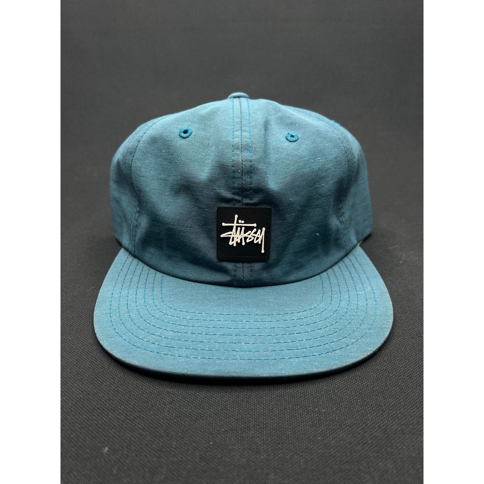 Stüssy Teal Strapback Hat Classic Logo Patch Lightweight Streetwear Essential