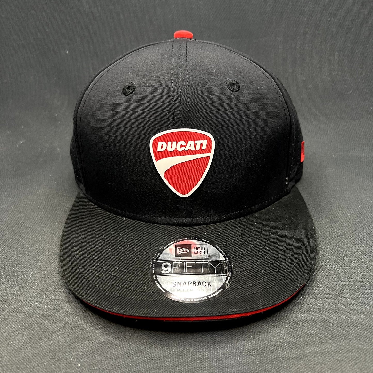 New Era 9FIFTY Ducati Shield Snapback Hat Official Motorcycle Racing Cap Black