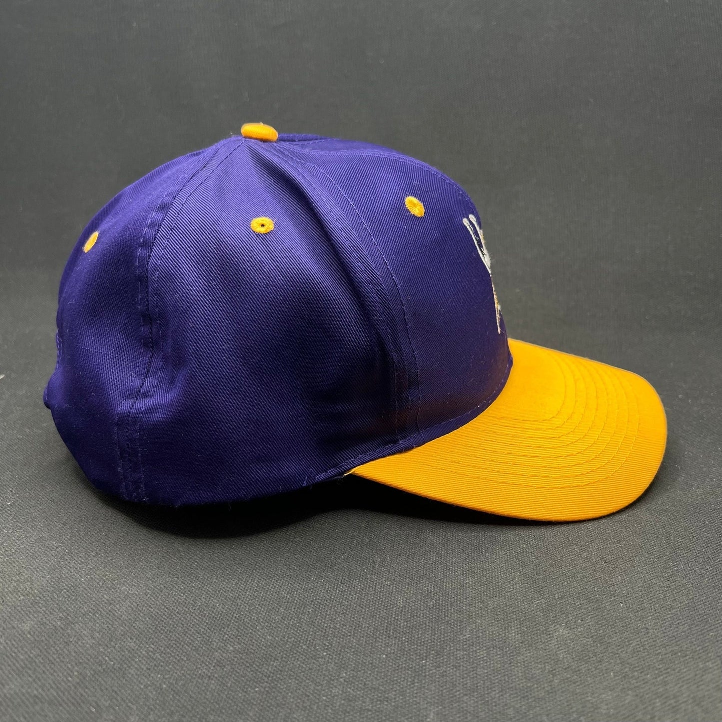 Vintage Minnesota Vikings Logo Athletic Snapback Hat NFL Purple Gold
