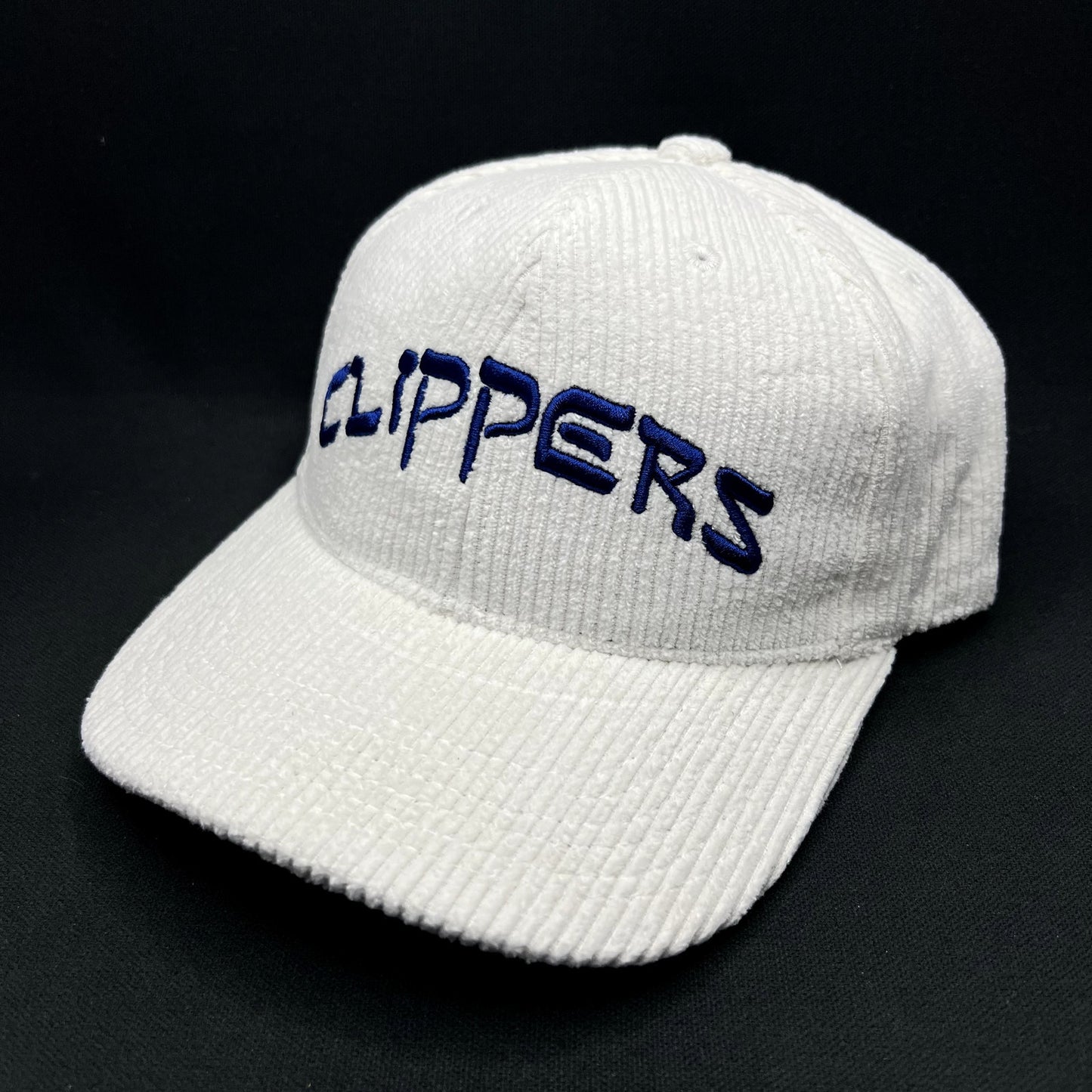 Los Angeles Clippers White Corduroy Cedars-Sinai Strapback Hat Melonwear