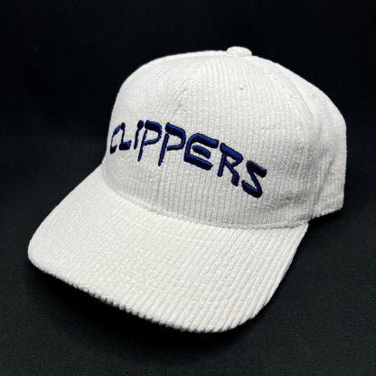 Los Angeles Clippers White Corduroy Cedars-Sinai Strapback Hat Melonwear