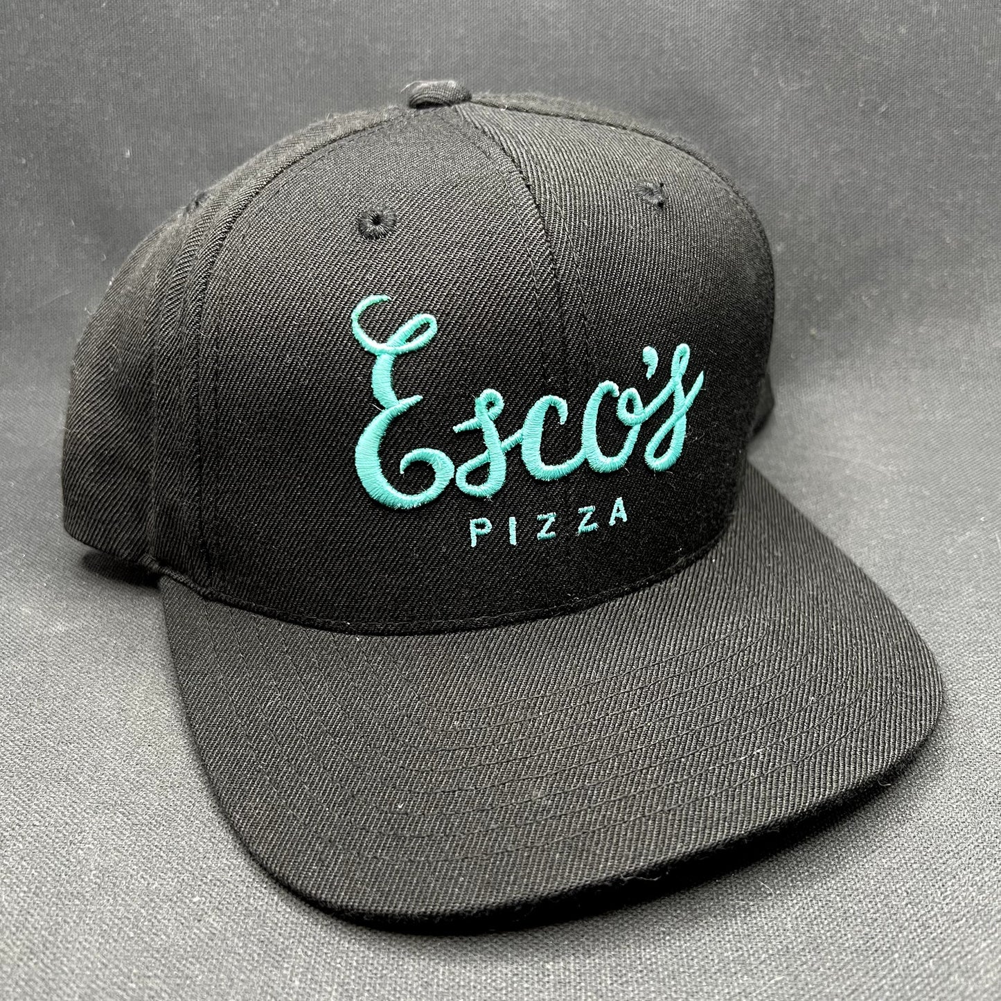 Esco’s Pizza Presidential Suite Snapback Hat Black Teal