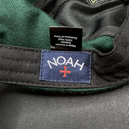 Noah NYC Wool Strapback Hat Green Yellow N Logo Leather Strap Cap Made in Canada