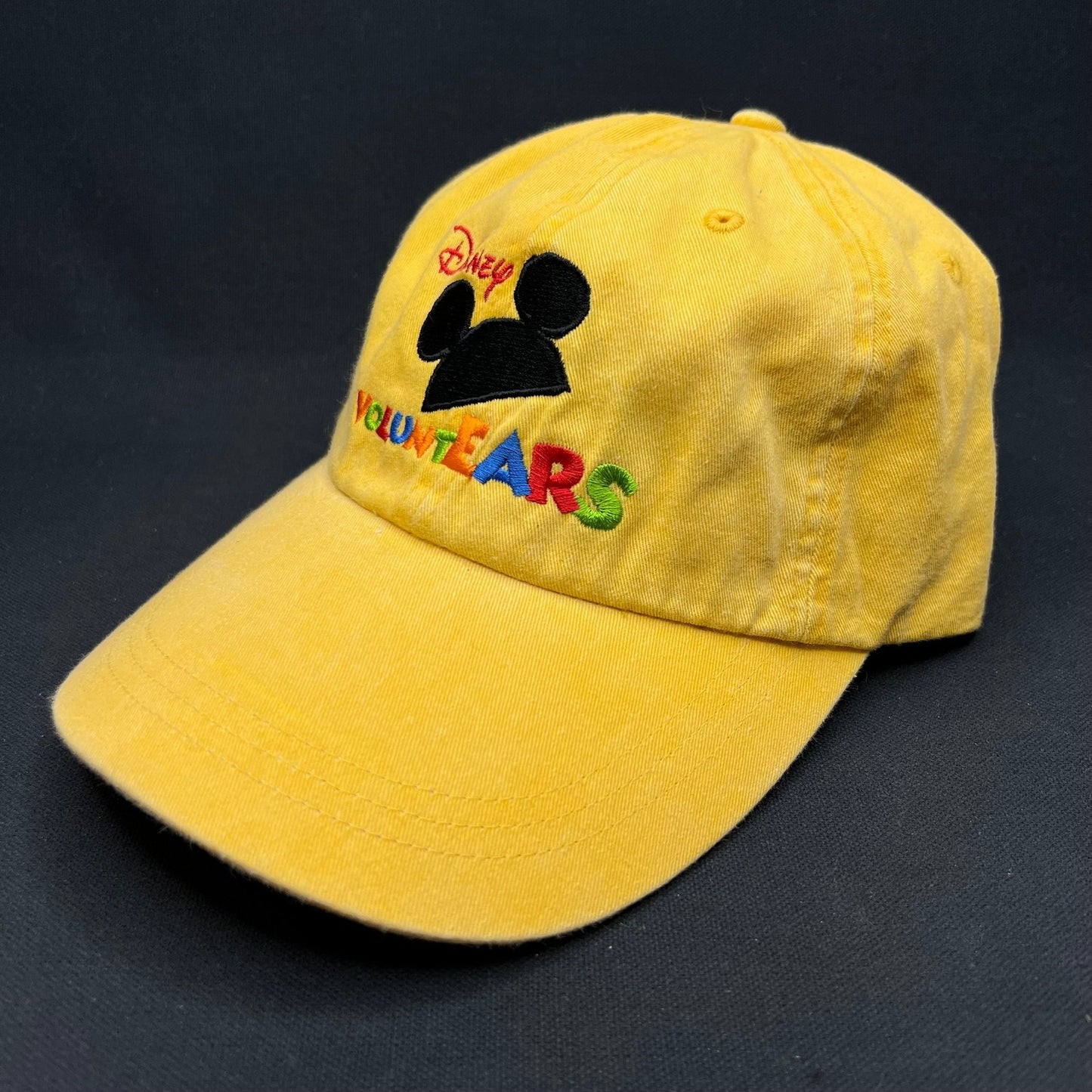 Disney VoluntEARS Strapback Hat Mickey Volunteer Staff Cap Yellow