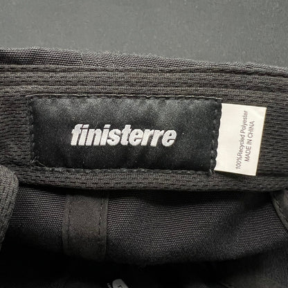 Finisterre 5 Panel Strapback Hat Black Recycled Canvas Patch Cap