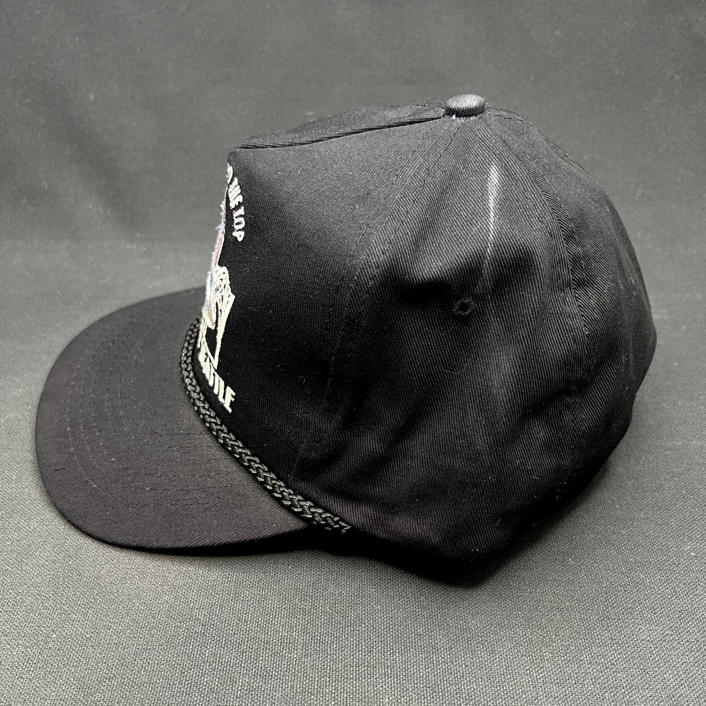 Vintage 90s Seattle Space Needle Snapback Hat Headliners Black USA Travel