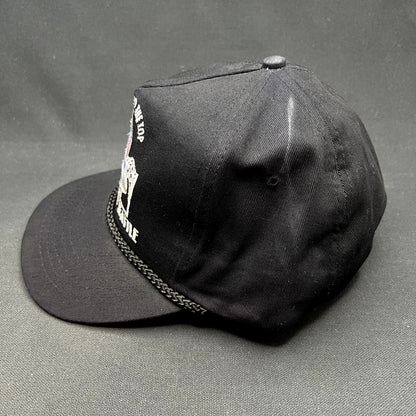 Vintage 90s Seattle Space Needle Snapback Hat Headliners Black USA Travel