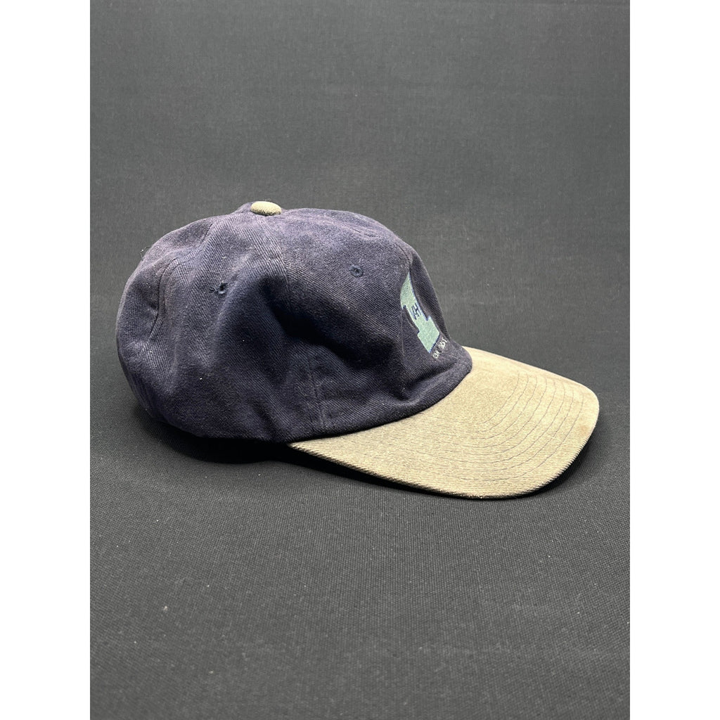 VH1 “Music First” Vintage Snapback Hat – 1990s Two-Tone Navy/Khaki (Promo)