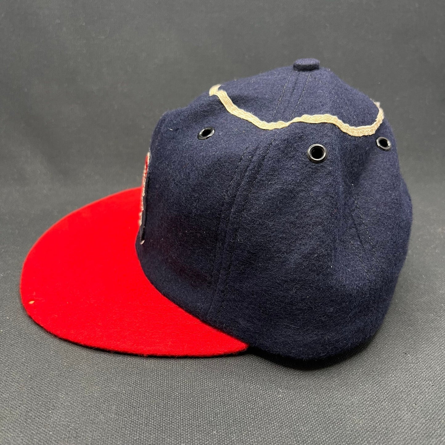 Vintage California Angels Wool Snapback Hat Navy Red Green Undervisor
