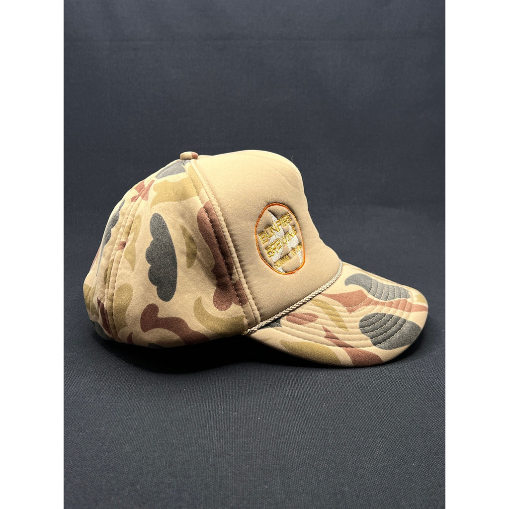 Vintage Bonfire Brewing Co Aspen Camo Snapback Hat