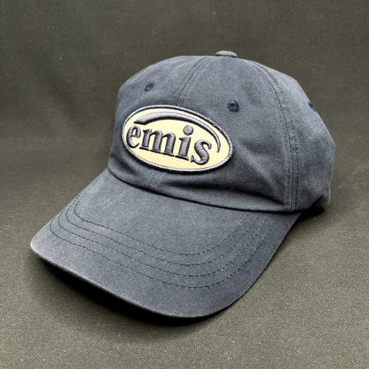 EMIS Strapback Hat Navy Minimal Logo Korean Brand Cap