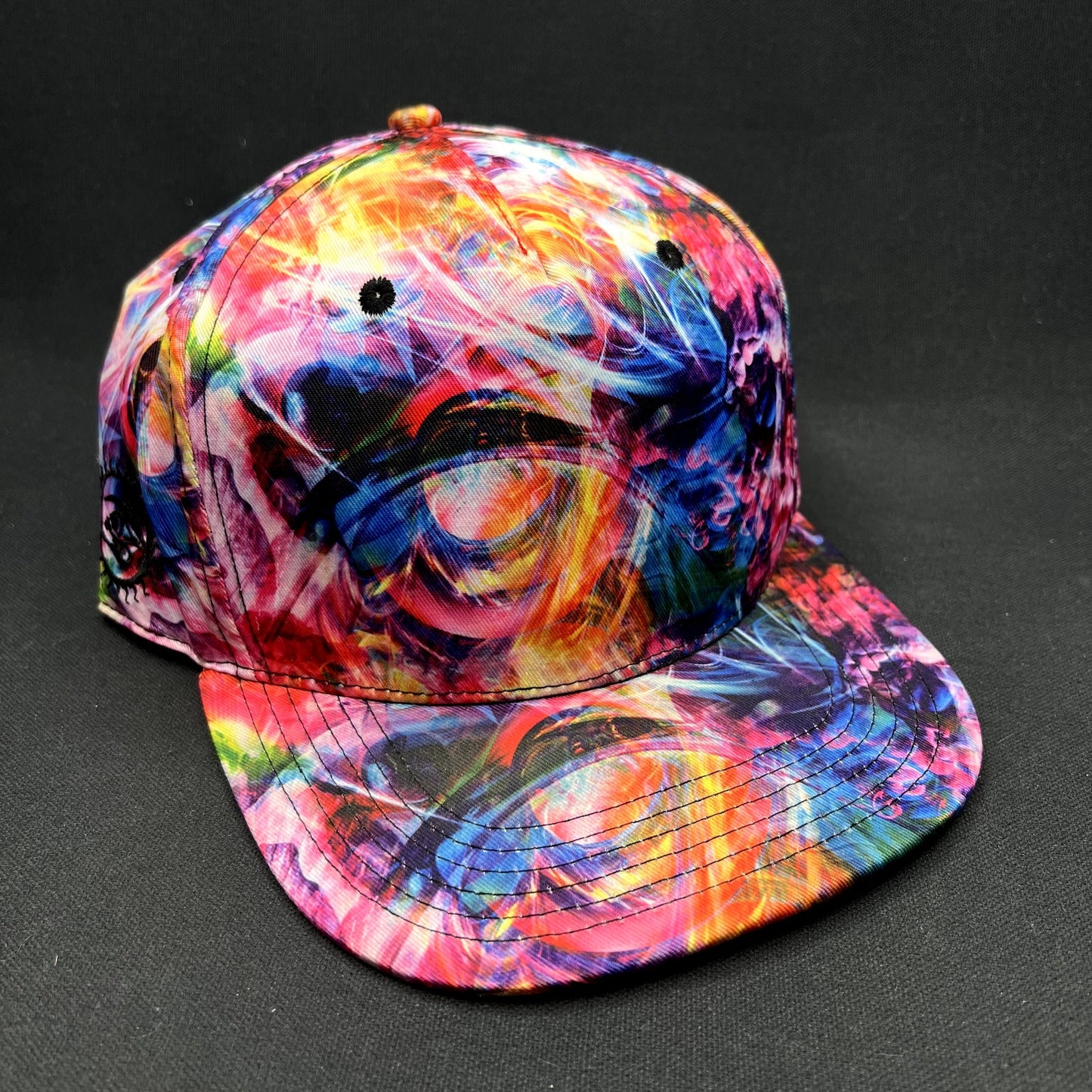 Grassroots California Limited Edition Psychedelic Art Snapback Hat Multicolor