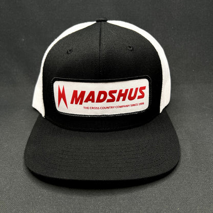 Madshus Cross Country Ski Company Snapback Trucker Hat Black White