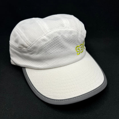 Snowmass Base Village SBV Performance Running Hat White Reflective 5 Panel Cap