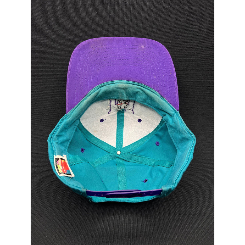 Vintage 1990s Mickey Mouse “M” Hat – Teal & Purple Snapback by Mickey Unlimited (Disney)