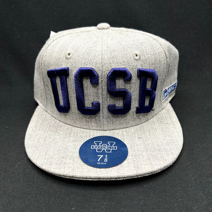 UCSB Gauchos Fitted Hat 7 1/8 Gray Blue W Republic Collegiate Cap NWT