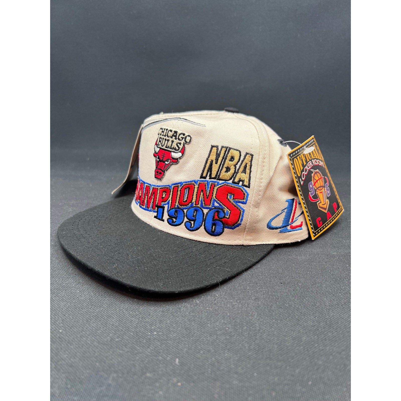 Vintage 1996 Chicago Bulls NBA Champions Hat – Logo Athletic Snapback – Deadstock w/ Tags – Made in Taiwan ROC