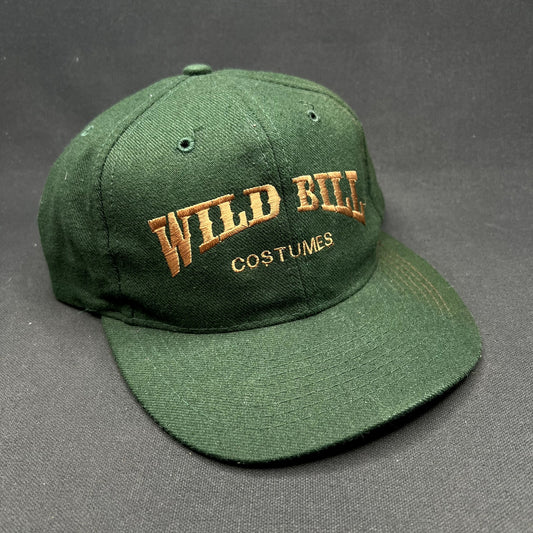 Vintage Wild Bill Costumes Snapback Hat Otto Cap Dark Green USA Western