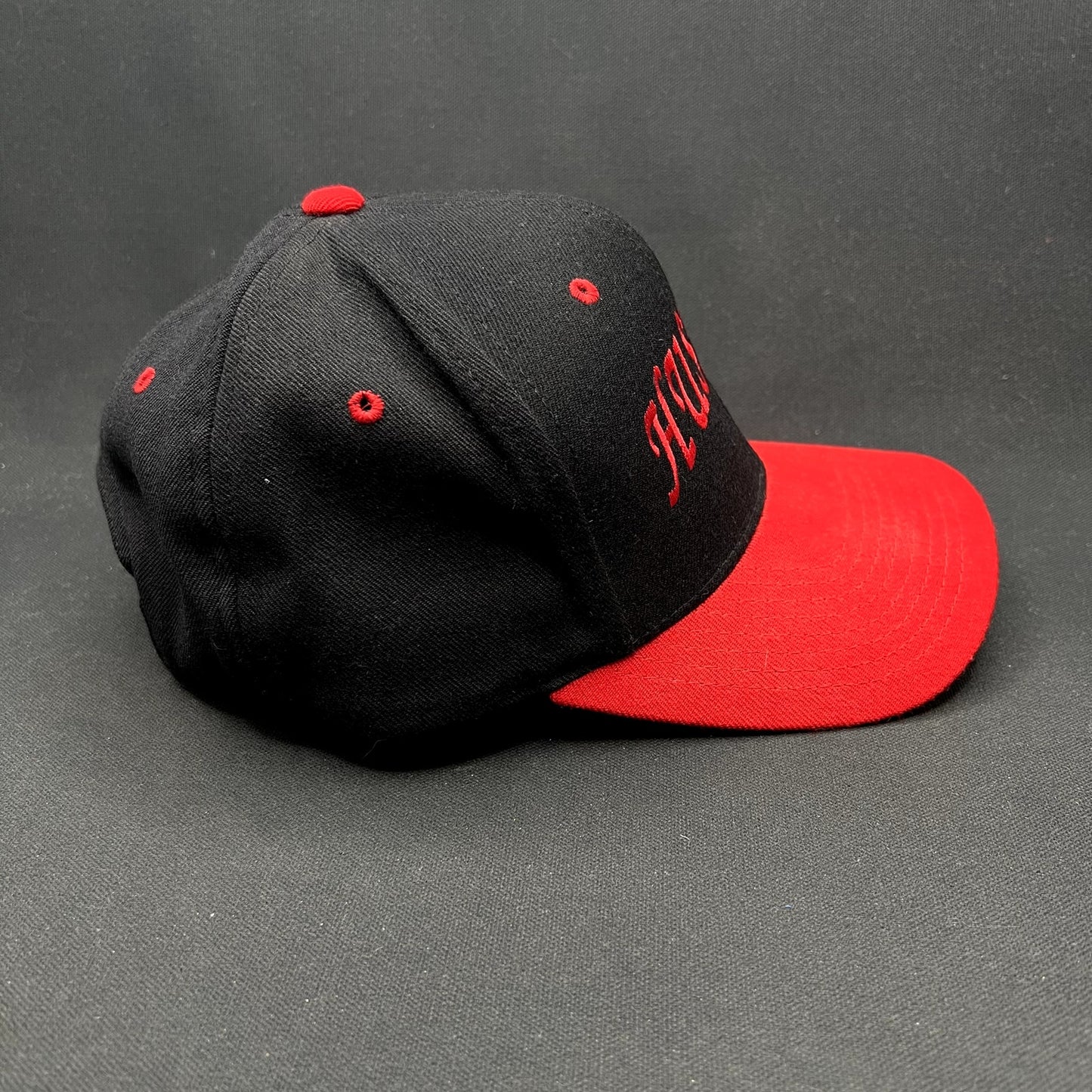 Vintage Nebraska Cornhuskers Script Snapback Hat Black Red ZAP Cap