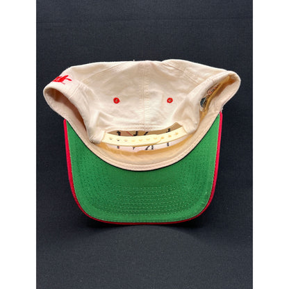 Vintage Nebraska Cornhuskers “N” Snapback Hat Red Brim NCAA (Color Bled)