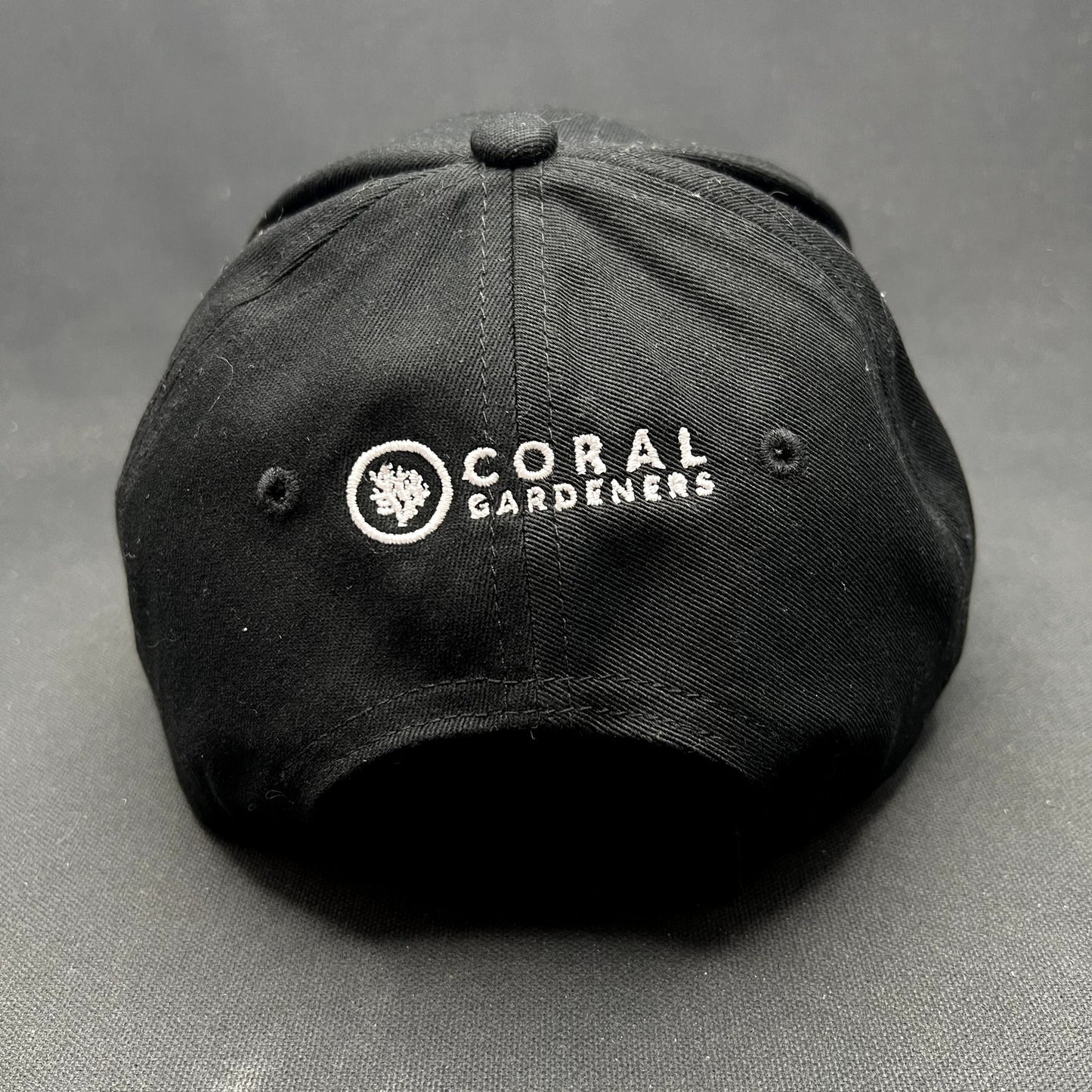 Coral Gardeners Strapback Hat Black Conservation Ocean Reef Cap