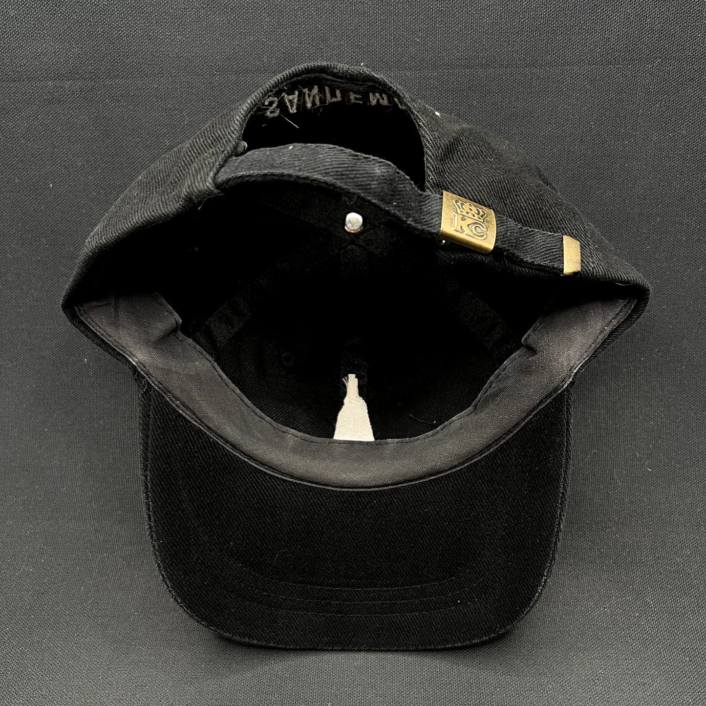 Vintage 1990s Sandeman Port Wine Strapback Hat KC Caps Black Dad Cap Portugal